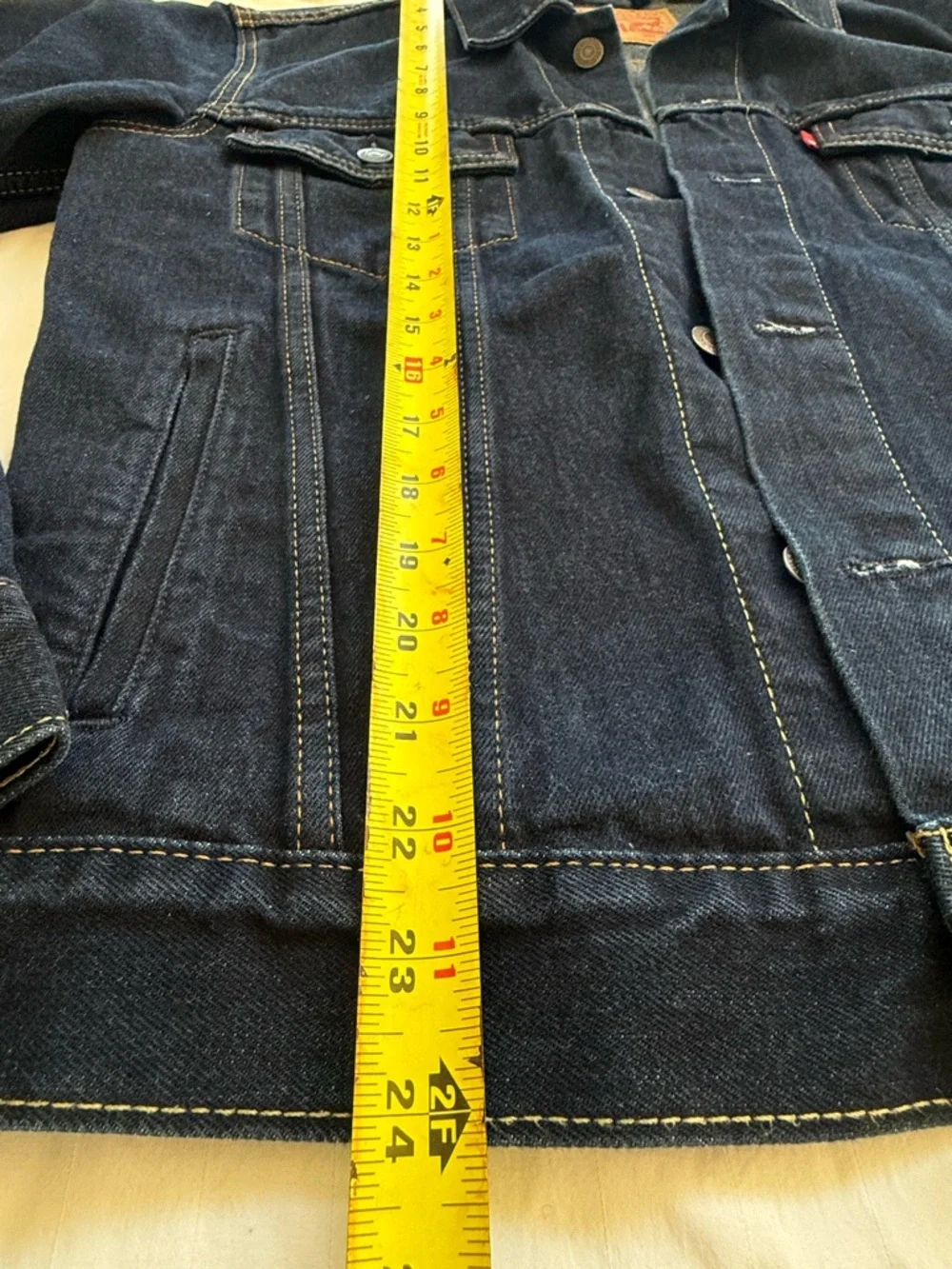 Classic Levi's Dark Indigo Denim Trucker Jacket Size S (Men’s) New Without Tags - Picture 5 of 12